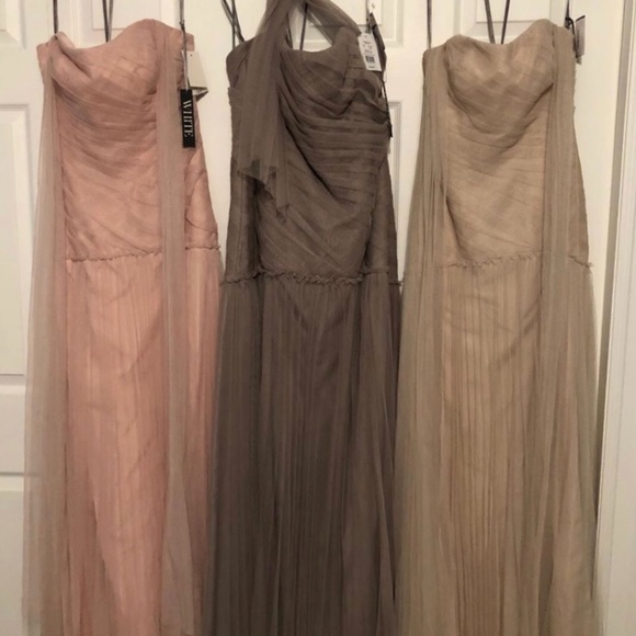 Brand New Vera Wang White Bridesmaid Dresses - Set of Three - Picture 1 of 8
